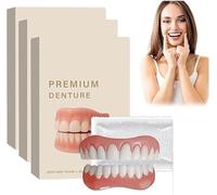 Premium Denture Set - Advanced Full Denture Set, Natural-Looking Teeth, Comfortable & Adjustable, Material Safety, Special Design, Waterproof, Comfort-Fit for Daily Wear (3 Pcs)