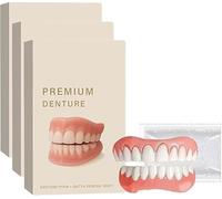 Premium Denture Set - Natural-Looking Teeth, Comfort-Fit for Daily Wear, Advanced Customized Full Denture Set, Waterproof & Lightweight, Upper/Lower Set for Men and Women (3)