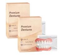Premium Dentures,Cosmetic Teeth Veneers,Comfortable Snap-On Smile for Missing/Chipped Teeth,Confident Smile Solution (2 Set)