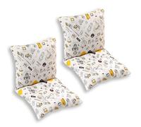 Premium Dining Chair Cushs Set of 4/2 table with Str & Back Support Slish Patterned Seat Pads for Kitchen Chairs (50x50cm)