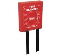 Premium Disposable Fire Blanket - 1.1M X 1.1M With Wall Mounting Case For Safety