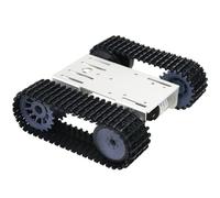 Premium DIY Tracked Robot Chassis Kit Intelligent Robotic Chassis, Remote Control Caterpillar Moving Tank Platform with High Torque DC Motors for Arduino Microbit Raspberry Pie Python STEAM (Silver)