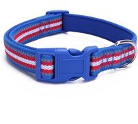 Premium Dog Collar,Pet Collars,2Pcs Tactical Cute Reflective Durable Wide With Safety Locking Buckle For Any Breed Dogs(Dark Blue,Large)