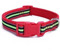 Premium Dog Collar,Pet Collars,2Pcs Tactical Cute Reflective Durable Wide With Safety Locking Buckle For Any Breed Dogs(Red,Medium)