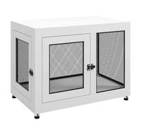 Premium Dog Kennel Furniture: Stylish End Table with Cushion for Medium and Larg