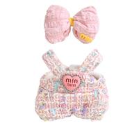Premium Doll Clothes for Labubu - Luxury Chic Style Set for 17cm Dolls, Doll Outfit for Display, Collectors, Gift - Cute Miniature Fashion Accessories - Pink Jumpsuit (Clothes Only)