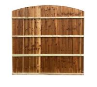 Premium Dome Top Feather Edge Fence Panel | Pressure Treated Close Board Garden Fencing | Heavy Duty Overlapped Privacy Panels | Weather Resistant Outdoor Boundary (1, 6FT (L) X 6FT (H))