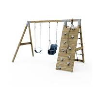 Premium Double Swing with Up and Over Wall - Flex and Baby Navy Blue