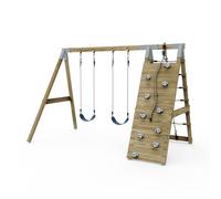 Premium Double Swing with Up and Over Wall - Flex Navy Blue