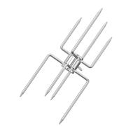 Premium Double Head Rotisserie Fork with Nonslip Handle Rotating for Safe and Comfortable Grilling Grill
