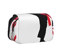 Premium Double Layer Flip Top Pencil Case, Large Capacity 20cm Oxford Fabric School Supply Organizer for Students Teens, pen bag for Travel Sketching, Karate Boy, Exam Essential Stationery Box