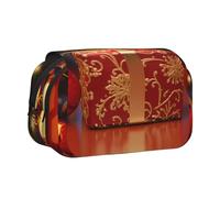 Premium Double Layer Flip Top Pencil Case, Large Capacity 20cm Oxford Fabric School Supply Organizer for Students Teens, pen bag for Travel Sketching, Christmas Box, Exam Essential Stationery Box