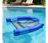 Premium Double Noodle Chair Floating Water Hammock for Adults, Heavy Duty Mesh Seat Swimming Pool Lounger with Foam Tubes for Beach Lake Vacation Accessories 50x43cm