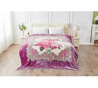 Premium Double-Sided Fleece Blanket, 2-Ply Soft Bedspread, Cozy Warm Blanket for Winter, Luxury King Size Blanket - (Lavender Elegance, 5kg) 200x240