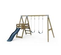 Premium Double Swing with Deck - Flex Navy Blue