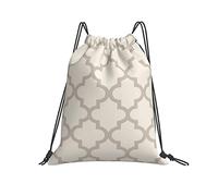 Premium Drawstring Bag Geometric Ornamental Pattern Swimming Backpack Unisex Swim Bags For Shopping Women School 36X42Cm