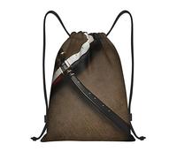 Premium Drawstring Swimming Bag Japanese Samurai Sword Swim Bags Foldable Drawstring Backpack for Kids Men School 36X42cm