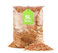 Premium Dried Mealworms for Wild Birds, Protein-Rich Mealworms, Ideal Bird Food for Small Birds, Fresh Convenient Wild Bird Feed (5L Bag) (5L Bag)