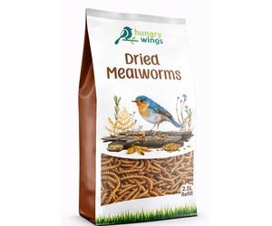 Premium Dried Mealworms, Wild Bird Food, 2.5L Refill Bag