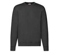 Premium Drop Shoulder Sweatshirt Fruit Of The Loom Black L