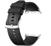 Premium Dual-Layer Leather Silicone Watch Bands for Galaxy Watch 8 Classic Band/Samsung Watch 8 Bands 40mm 44mm, Sweat-Resistant Replacement Wristband for Samsung Watch 8 from Business to Gym Strap