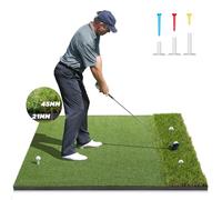 Premium Dual-Turf Golf Mat: 5x4ft Thickened for Backyard, Driving Range, Indoor & Outdoor Practice Hitting, Swing & Chipping, Ideal Gifts for Men Dad Husband Boy (Pro 5x4ft 21mm to 45mm Base)
