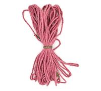Premium Dusty Rose Macrame Cord, 10 m / 32 ft of 2 mm Thick Natural Cotton Thread Yarn Macrame Rope for Wall Hangings, Plant Hangers, DIY Crafts, Home Decorations, Gift Wrapping (Hank)