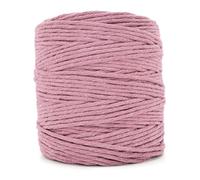 Premium Dusty Rose Macrame Cord, 200 m / 656 ft of 3 mm Thick Natural Cotton Thread Yarn Macrame Rope for Wall Hangings, Plant Hangers, DIY Crafts, Home Decorations, Gift Wrapping (Reel)