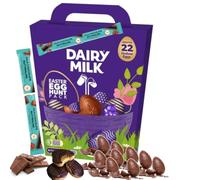 Premium Easter Egg Hunt Kit - 22 Hollow Milk Chocolate Easter Eggs & Milk Chocolate Bar Assorted Easter Treats - Bulk Easter Chocolate & Gift Set for Kids, Family, & Party Favours