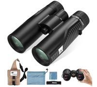 Premium ED HD Binoculars 10x42 for Adults, Waterproof & Fogproof with Magnesium Alloy Body, BAK4 Prism - High Power Binoculars for Bird Watching, Hunting, Travel & Outdoor Sports, Compact