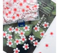 Premium Edible Wafer & Mochi Paper Sakura Blossom Cake Topper Cupcake Decorations 68pcs/Set (Sakura)