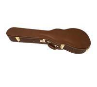 Premium Electric Guitar Case for Gibson Les Paul - Hard Shell Case with Plush Interior - Waterproof Leather - Storage Compartment, A-Brown