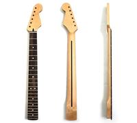Premium Electric Guitar Neck 22 Fret Maple Neck ST Style, Roasted Maple or Rosewood Fingerboard, 14-Inch Radius, Replacement Parts for Fender/Squier Strat guitars Replacement parts (Maple)