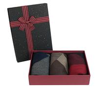 Premium Elegant Black & Red Scarves Hamper Gift Box for Men Husband Father Pack of 3 | Ideal for Gifting, Christmas, Holidays & Special Occasions