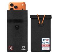 Premium EMF Blocker Case For Cell Phone Protection Size 8inx4in Fits All Smartphones Anti Shield Sleeve Pouch Cover Fabric Faraday Bags For Phones SmartDot 5G RF Car Key Fob Signal data Blocking Black