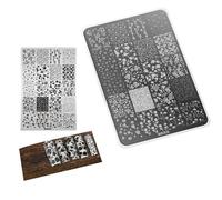 Premium Engraved Nails Art Transfer Plates Resistant Metal Stamping Plate Design Template