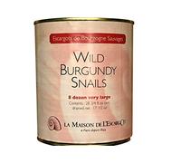 Premium Escargot Wild Burgundy Snails - Rated Number One - Best For Escargot Recipes, Various Sizes … (8 Dozen Very Large)