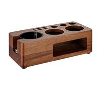 Premium Espresso Tamper Station - Non-Slip Wooden Portafilter Organizer Luxury Coffee Tool Holder for Baristas & Home Brewing Enthusiasts.