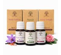 Premium Essential Oils Gift Set 3 x 10ml Violet Saffron, Neroli & Floral Delight Essential Oils, 100% Natural Aromatherapy Oils for Diffusers, Massage, Candle Making & Home Fragrance