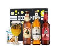 Premium European Lager Gift Pack with Official Beerhunter Glass | Madri, Krombacher, Birra Moretti, Gifts For Him, For Her, Christmas, Birthday's, Father's Day
