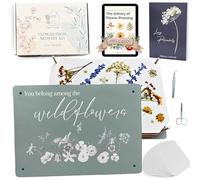 Premium Extra Large Wooden Flower Press Artistry Kit with Nature Journal | 6-Layer, 8 x 11 Inch Flower Pressing Kit for Adults with Extra Blotting Paper, Scissors, Tweezers and Bonus Ebook