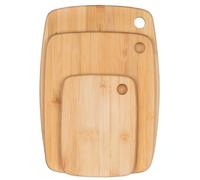 Premium Extra-Thick Bamboo Chopping Board Set - 3-Piece Curved Wooden Cutting Boards 33 x 22cm / 28 x 22cm / 22 x15cm - Durable, Knife-Friendly & Naturally Antibacterial