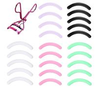 Premium Eyelash Curling Set - 1 Metal Lash Curler + 24 Replacement Pads, Professional Strength Design for Voluminous Lift (Luxury Beauty Tool, Classic Makeup Essential)