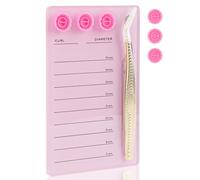 Premium Eyelash Extension Pallet Kit, Durable Grafting Lash Organizer Pad with Magnetic Tweezer Holder Lash Tray Gasket
