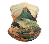 Premium Face Shield, Bandana Frog On Mountain Multifunctional Neck Gaiter for Sports Tennis Workout