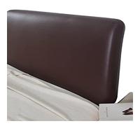 Premium Faux Leather Bed Headboard Cover Waterproof & Dustproof Protector for Super King/Double/Single Beds Stretchy SlipcoverDark Brown Size: 150 cm