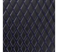 Premium Faux Leather Fabric Fire Retardant Leatherette Upholstery Blue Stitch Waterproof Heavy Duty Leathercloth 4 Metre Length