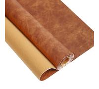 Premium Faux Leather Upholstery Fabric 1.2mm Thick Waterproof Upholstery Leather Distressed Bark Fabric (Tan Pre-Cut, 72" x 54")