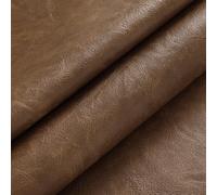 Premium Faux Leather Upholstery Fabric 1.2mm Thickness,Waterproof Upholstery Leather Distressed Bark Fabric(Oak,Pre-Cut 36"x54")