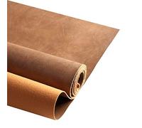 Premium Faux Leather Upholstery Fabric 1.2mm Thickness,Waterproof Upholstery Leather Distressed Bark Fabric(Khaki,36"x54")